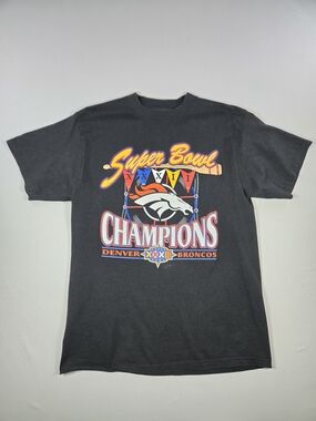 Vintage 1998 Denver Broncos Super Bowl XXXII Champions Tee L Logo 7